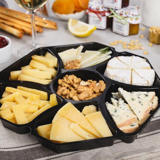 Gift cheese plate for white wine