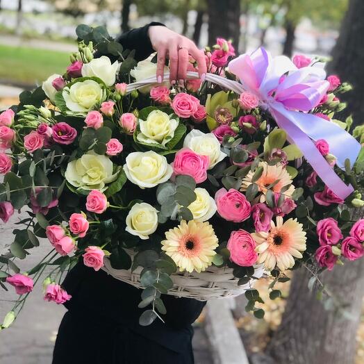 Basket with flowers