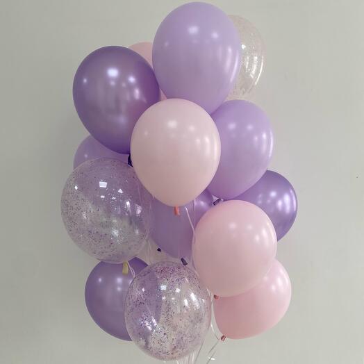 A bunch of lavender and pink balloons 💓