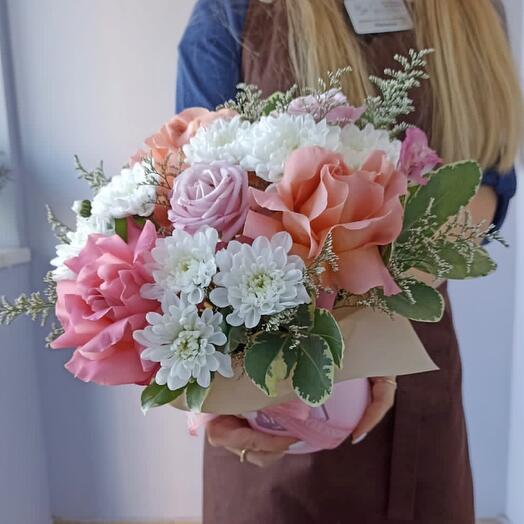 French roses in a box