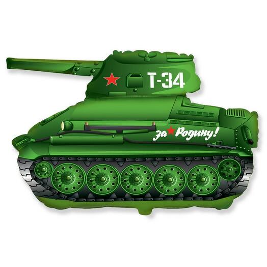 Фольгированная фигура с гелием - Танк (79 см)