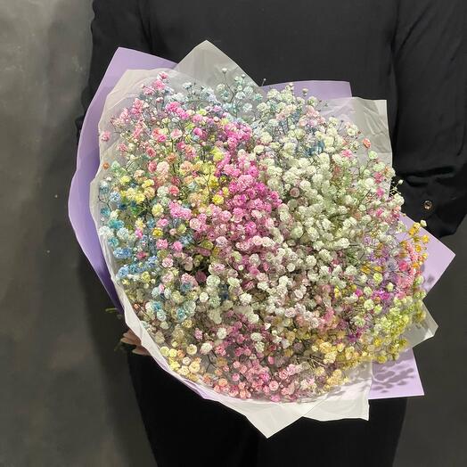 Букет радужная гипсофила