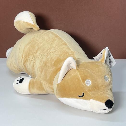 Сплюшка Сиба. Мягкая игрушка спящая собачка