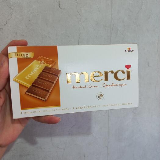 Шоколад мерси ореховый крем