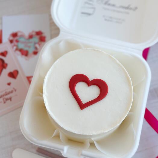 Бенто торт валентинка на 14 февраля