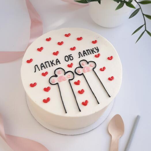 1kg maxi bento cake, "Paw on paw"