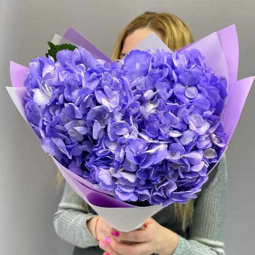 Ramo de Hortensias de lavanda 3pcs (el color de las hortensias puede diferir de la foto)