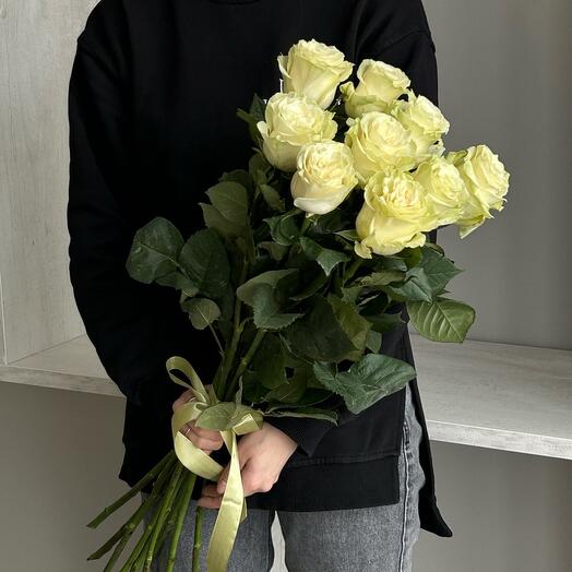 9 rosas blancas