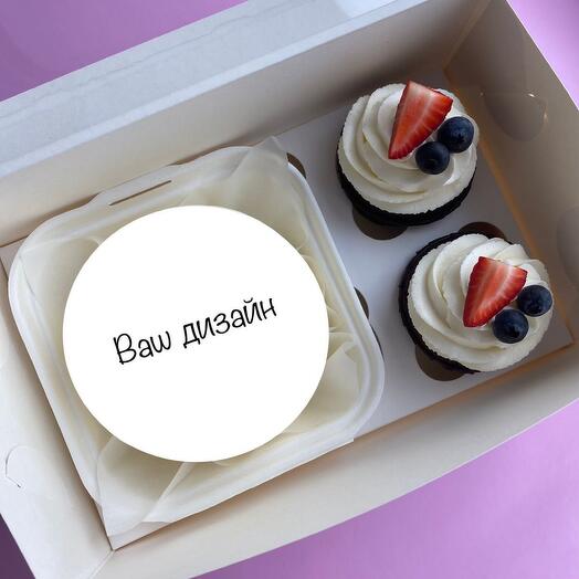 Набор Бенто торт + 2 капкейка