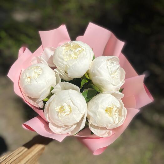 White peonies