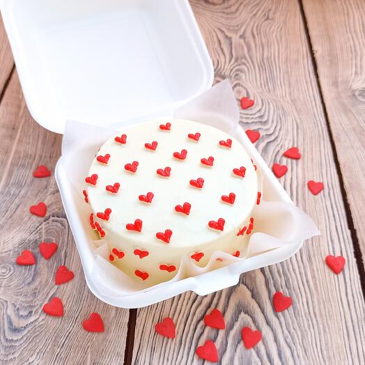 Бенто-торт с сердечками