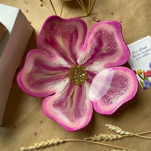 Caja de dulces rosa Suave flor