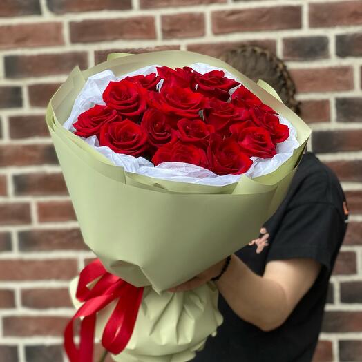 21 красная Роза прекрасный букет  АКЦИЯ🌹