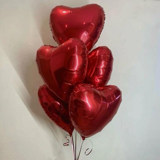 Сердце фольга 5 шт