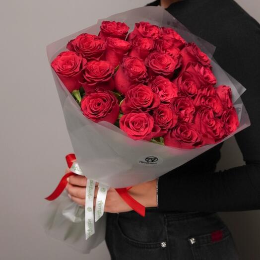 Букет из 25 красных роз