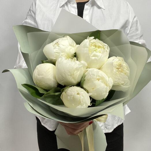 White peonies