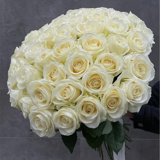 Ramo de rosas blancas 35 piezas