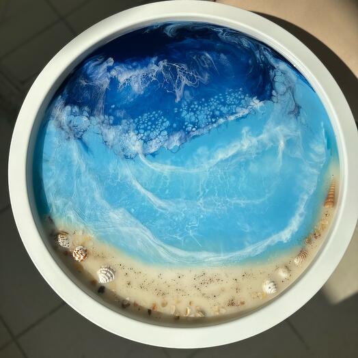 Журнальный стол из эпоксидной смолы «Море»