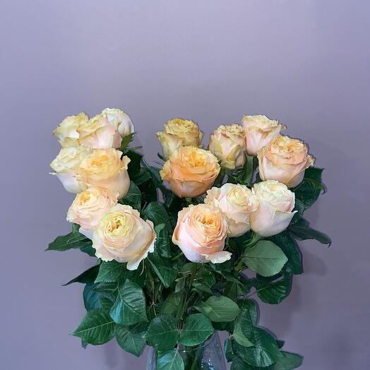 Букет из 15 пионовидных роз Princess Crown