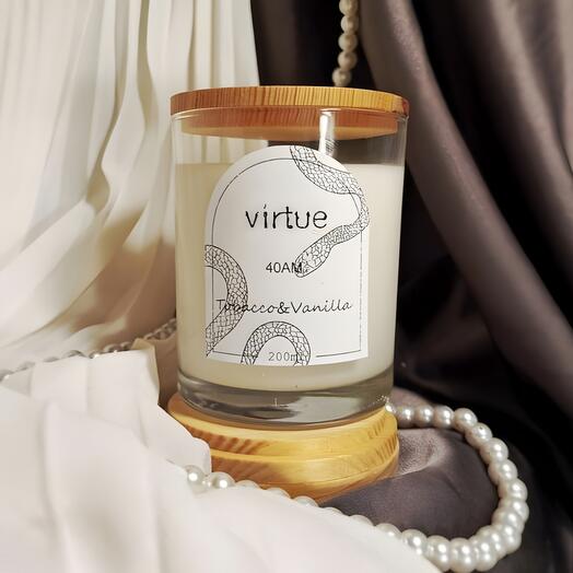 Ароматическая свеча Virtue "Табак-Ваниль"