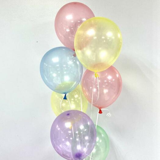 Fountain of 7 (seven) translucent Crystal balls