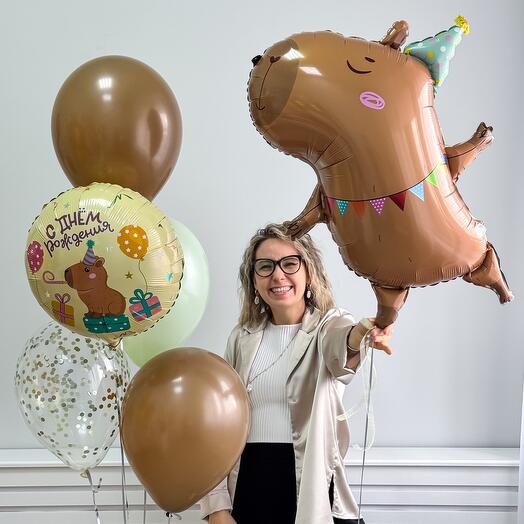 Воздушные шары с капибарой. Сет 1866