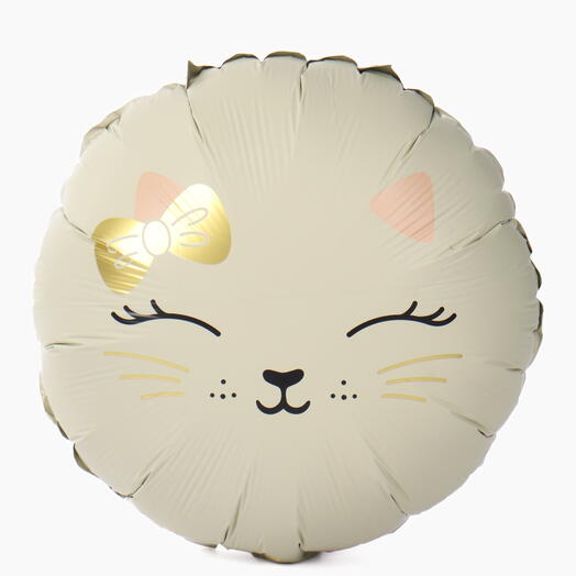 Воздушный шар гелий Котик принцесса, Сатин. Helium balloon Cat princess, satin