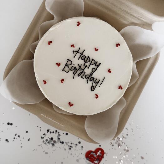 Бенто-торт на день рождения с надписью Happy birthday