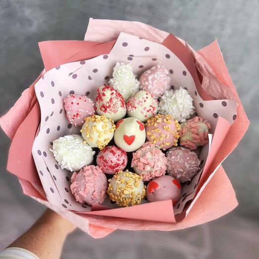 Букет из клубники с шоколаде 17 шт