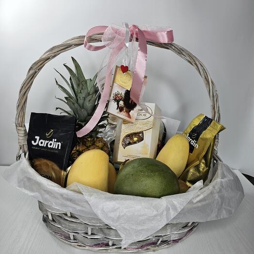 Подарок 🎁 Подарочный набор, корзина 1 с тропическими фруктами