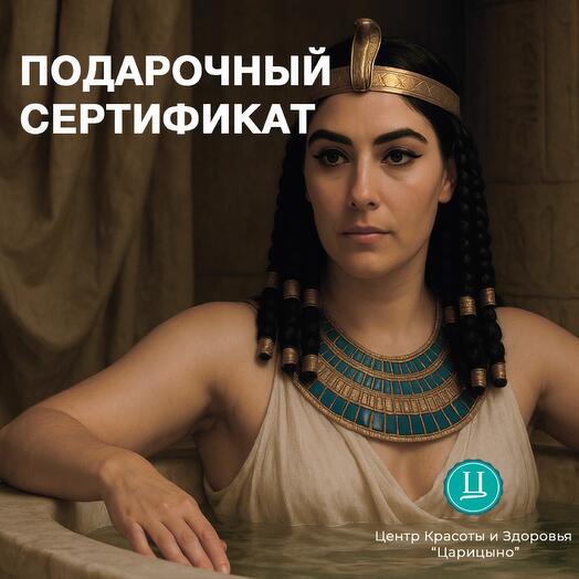 Электронный подарочный спа-сертификат для жены или девушки «Ванна Клеопатры»