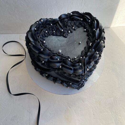 Торт Ламбет черное сердце 🖤