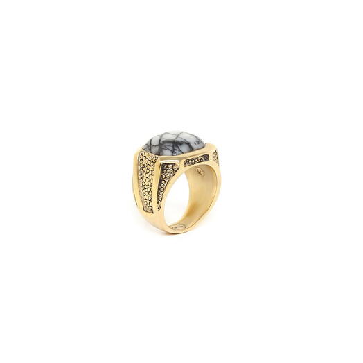 Кольцо Nature Bijoux, Berlin, с яшмой, NB23.2-19-24960 серый, 18