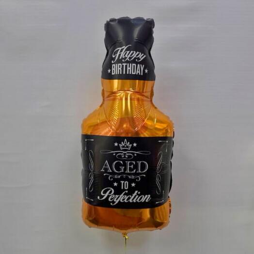 Foil figure with helium - Whiskey bottle 79 cm