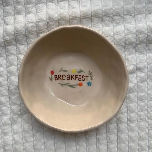 Глубокая тарелка керамическая "Breakfast"