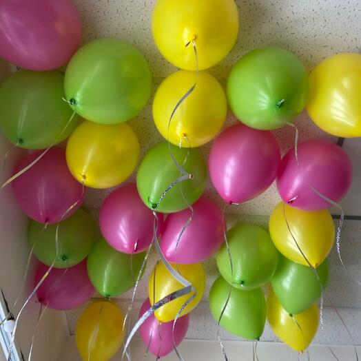 Шары под потолок яркие 25 шт