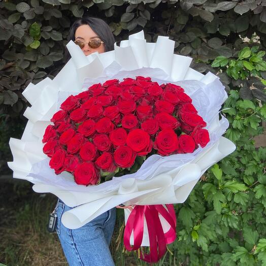 Букет роз «Сердце♥️» 51шт