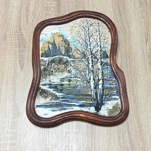Картина на бересте фигурная 3 (28*35)