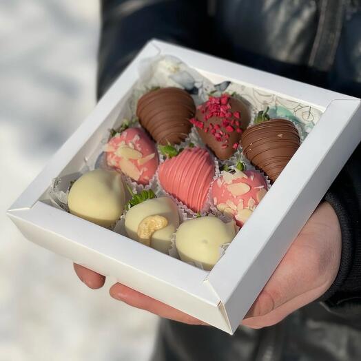 Juego de fresas cubiertas de chocolate N24