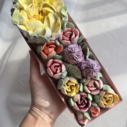 Зефирная композиция, узкая коробочка
