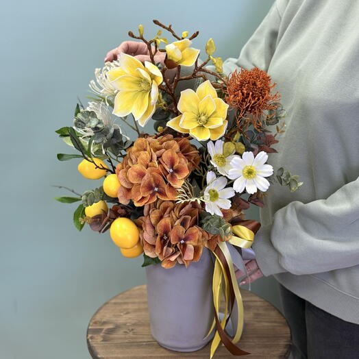 Интерьерная композиция Лимон и Магнолия🍋