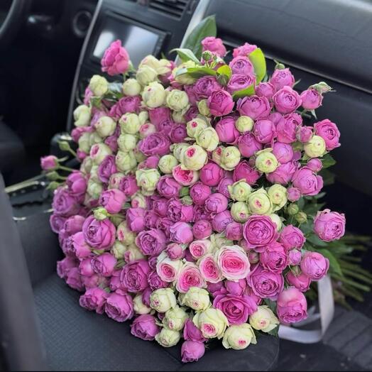 💗 Роскошный букет кустовых роз микс 🩷
