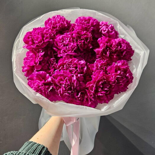 Монобукет из малиновых диантусов