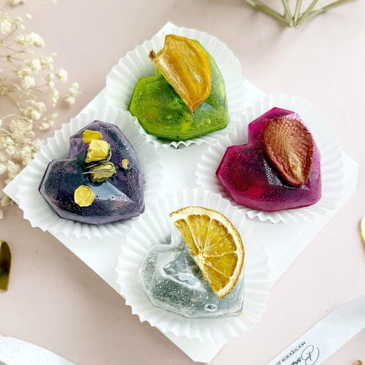 Подарочный набор чая  чайные бомбочки сердце , маме, комплимент, девушке, подарок коллеге, комплимент