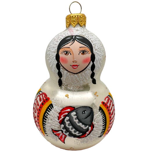 Ёлочная игрушка "Матрёна Северная" (Винтажный шар)