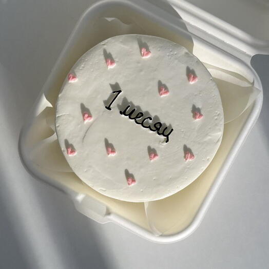 Бенто торт с надписью "1 месяц", торт для малыша, торт для сына, торт для дочки (F)