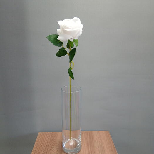 Роза белая ( искусственный цветок)
