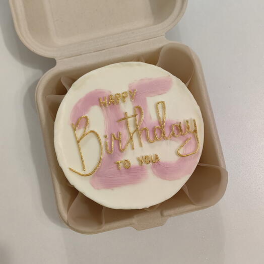 Бенто-торт "Happy Birthday to you" на день рождения для девушки, женщины, жены, любимой, коллеги, подруги, дочери, сестры