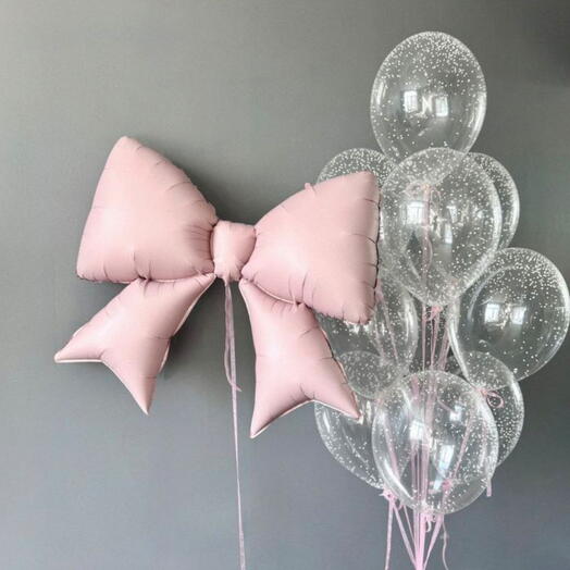 Balloons birthday cute bow