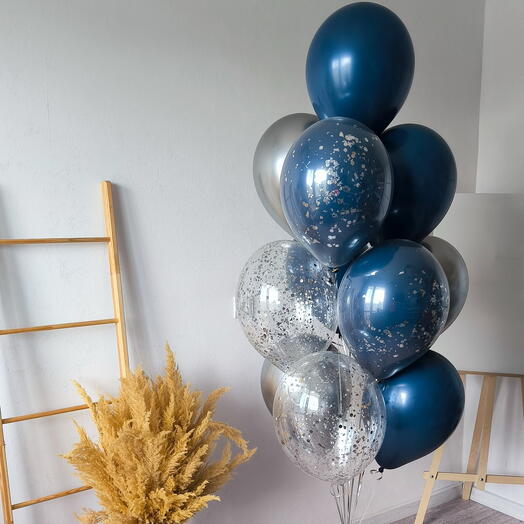 Фонтан из шаров Синий